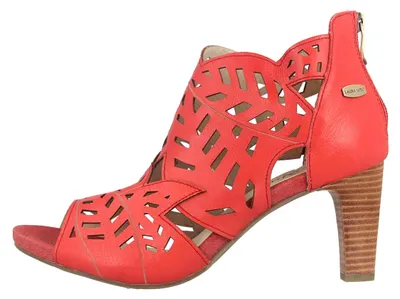 Produktbild von Laura Vita Sandaletten in Übergrößen Rot ALBANE 048 Rouge große Damenschuhe