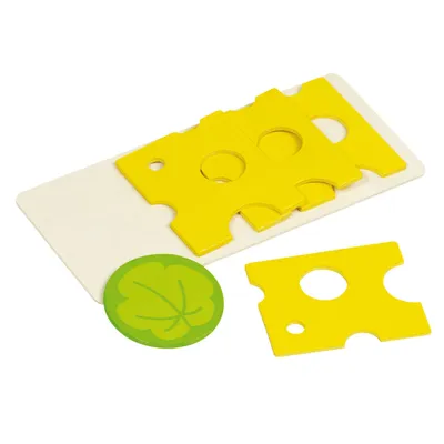Produktbild von Goki Sliced cheese, 4 slices, 1 lettuce leaf, 1 tomato, Puppenessen, 3 Jahr(e), 60 g