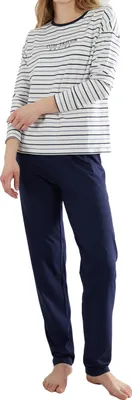 Produktbild von TOM TAILOR Damen Pyjama blau quergestreift Größe: 46