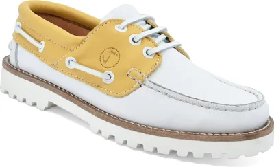 Produktbild von Damen Bootsschuhe Seajure Quirimbas Leder Gelb und Weiß, Größe 41