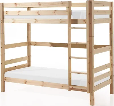 Produktbild von Etagenbett >PINO< in Kiefer massiv natur lackiert - 210x182x105 (BxHxT)