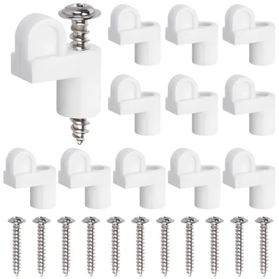 Produktbild von INF Fenster-Fliegengitter-Clips 12er-Pack – ABS-Halter mit Schrauben für sichere, unauffällige Montage Weiß