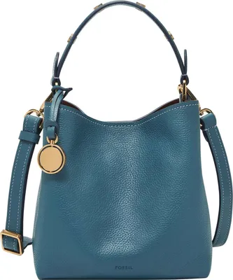 Produktbild von FOSSIL Umhängetasche Handtasche Jessie Bucket Crossbody Bag Drizzle blau