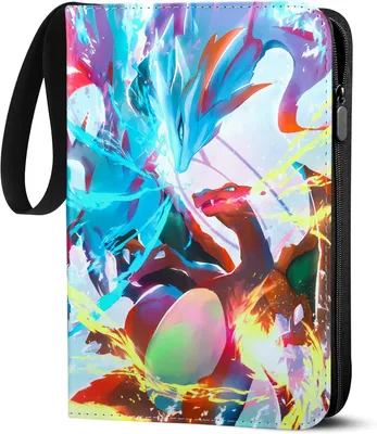 Produktbild von Sammelalbum für Pokemon Karten, 50 Seiten 400 Taschen Sammelkarten Album, Tragbar Wasserdicht PolyurethanKarten Halter Heft Ordner Buch, Sammelkartenalben