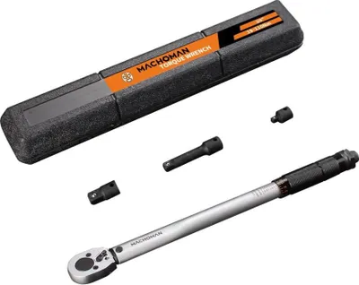 Produktbild von MACHOMAN ATQW304 Drehmomentschlüssel-Satz 3/8 Zoll 19-110 Nm mit Adapter und Verlängerung für präzise Drehmomentmessung