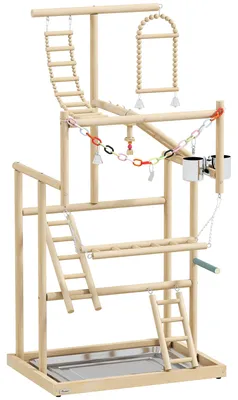 Productafbeelding van PawHut papegaaien speelplaats, 48 x 38 x 95 cm, vogelenspeelplaats voor papegaaien