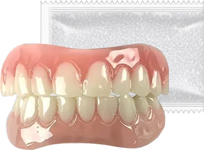Produktbild von 1 Set Kosmetische Zahnprothesen-Veneer fš¹r M?nner und Frauen, obere und untere kš¹nstliche Z?hne, tempor?re Zahnfleckenabdeckung, natš¹rlicher Farbton, selbstbewusstes L?cheln, falsche Z?hne