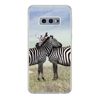 Produktbild von MuchoWow® Handyhülle Schutzhülle Hülle für Samsung Galaxy S10e Zebras - Gras - Schwarz - Weiß Silikon Softcase Handy Hülle - Handy