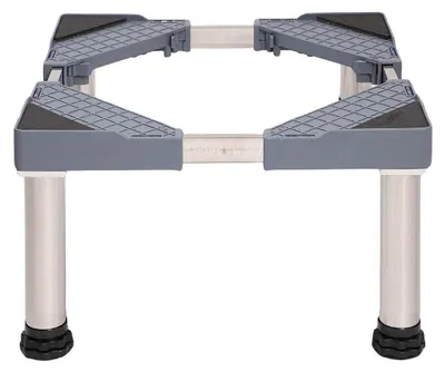 Immagine prodotto di Base regolabile per elettrodomestici, altezza 29-32 cm, 4 piedi grigi, lunghezza 45-70 cm
