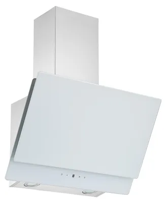 Image de Hotte aspirante Selena, design moderne, écran en verre, blanche, 60 cm