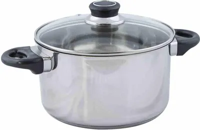 Image de Karl Krüger 101020DE Marmite à viande en acier inoxydable Denver avec couvercle en verre 20 cm