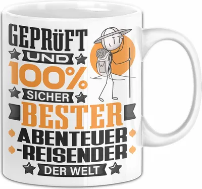 Produktbild von Abenteurreisender Geschenk Lustiger Spruch für Abenteurreisender Geschenkidee Bester Abenteurreisender Der Welt (Weiß)