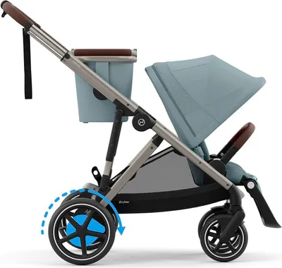 Produktbild von COLUMBUS Kinderwagen eGAZELLE S TPE Stormy Blue, light blue