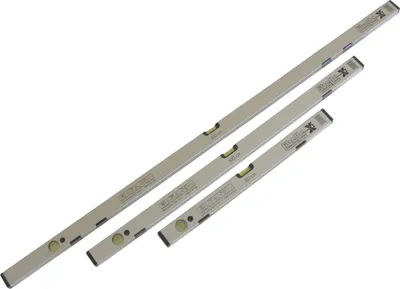 Produktbild von Wasserwaagen Set - 60/100/150 cm magnetisch - mit hoher Genauigkeit (0,5mm/1m)