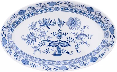 Produktbild von Saphyr, ovale Schale, 33 cm, Zwiebel, Porzellan Thun 1794