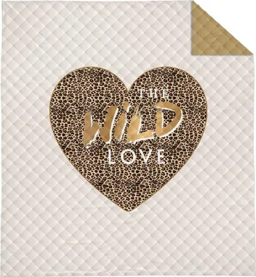 Produktbild von Detexpol Gesteppte Tagesdecke Herz 170x210 cm Beige