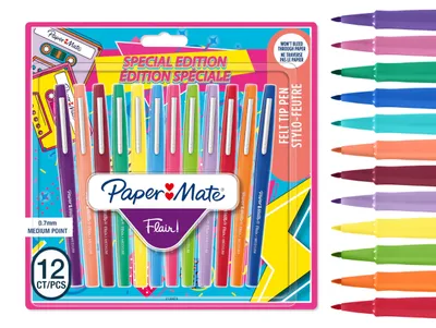 Image de Paper:Mate stylo fibre Flair RETRO étui de 12 pièces