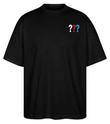 Produktbild von Spreadshirt Die Drei Fragezeichen Kleines Logo Oversize Uni T-Shirt, L, Schwarz