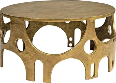 Produktbild von Casa Padrino Designer Aluminium Couchtisch Bronzefarben Ø 70,5 x H. 34 cm - Runder Wohnzimmertisch - Wohnzimmer Möbel - Luxus Kollektion