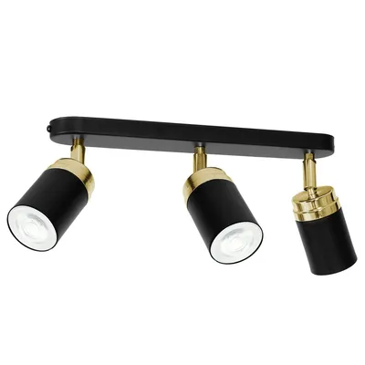 Image de Lampe moderne zŇāota Reno noire x3