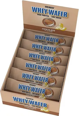 Obrázok produktu pre Weider Whey-Wafer - 12 tyčiniek po 35 g čokolády