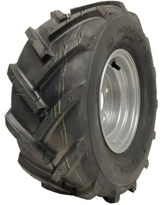 Image de 16x6.50-8 Open centre, cleated, rotovator lug ind plant tyre on a 4 stud 100mm P