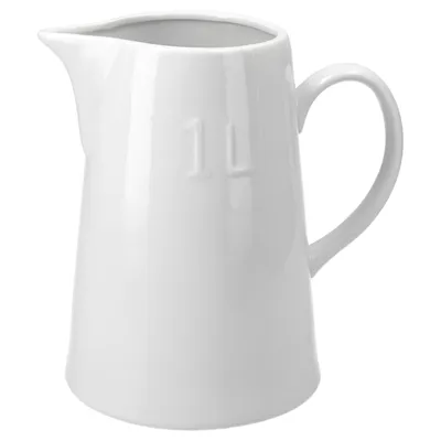 Produktbild von Milchkanne 1 L Porzellan weiß 19 x 9,5cm Getränke servieren Privat oder Gastronomie