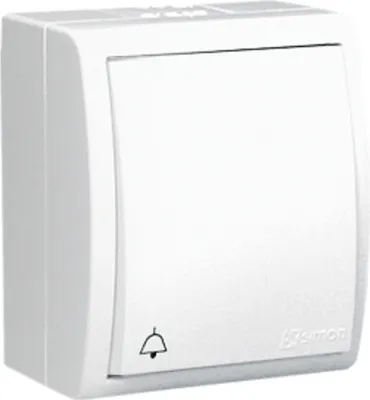 Zdjęcie produktu dla Kontakt-Simon AQD1/11, Przyciskany przełącznik, Plastik, Biały, IP54, 250 V, 10 A