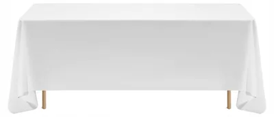 Produktbild von Tischdecke Set 6 Stück VEVOR Polyester Weiß 177,8x304,8 cm waschbar wiederverwendbar