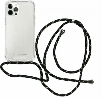 Produktbild von imoshion Backcover mit Band iPhone 12 (Pro) - Schwarz & Gold