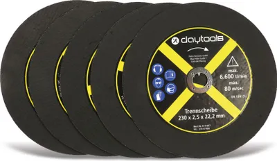 Produktbild von DAYTOOLS Trennscheibe Metall, 230x2,5x22,2 mm, 5 Stück