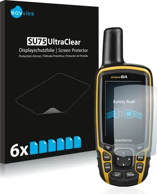 Produktbild von 6x Für Garmin GPSMAP 64 Schutzfolie Savvies Displayschutz Display Schutz Folie Klar Transparent