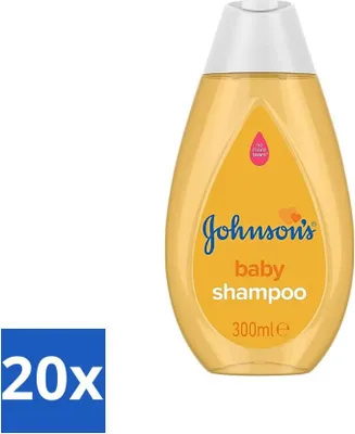 Imagen del producto de Champú para bebés Johnson's - Suave para los ojos - 300 ml - Paquete económico - 20 unidades