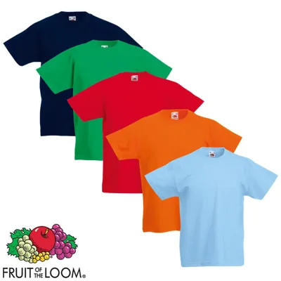 Obrázok produktu pre Detské tričko Fruit of the Loom Original 5 ks. Viacfarebné Veľkosť 164