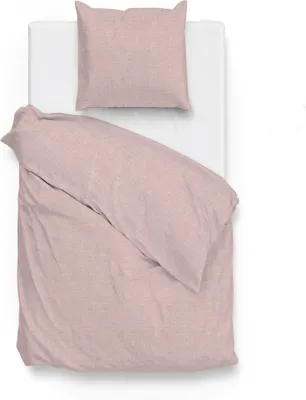 Produktbild von Zo!Home Bettwäsche Lino 1 Bettwäsche 240x220cm mit 2 Kopfkissen 60x70cm 100% Baumwolle Shell Nude