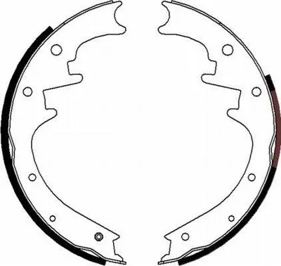 Produktbild von TEXTAR Bremsbackensatz Trommelbremse Hinten für JEEP CHEROKEE (KJ) 254mm 91069700