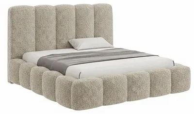 Zdjęcie produktu dla Łóżko tapicerowane DreamLux Monarch 140 x 200 cm ze stelażem i pojemnikiem na pościel tkanina Loop 6, productTiles.product.images.aiGenerated