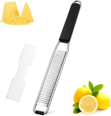 Produktbild von Handreibe, multifunktionale Käsereibe, Edelstahl, mit Schutzkappe und Reinigungsbürste, für Küche