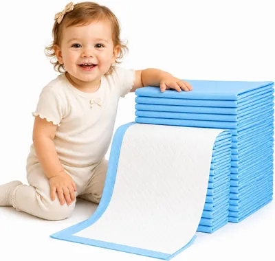 Produktbild von Aluz Einweg Wickelunterlagen 100 Stück 33x45 cm Weich Schnelltrocknend für Senioren Babys Kinder Toilettentraining