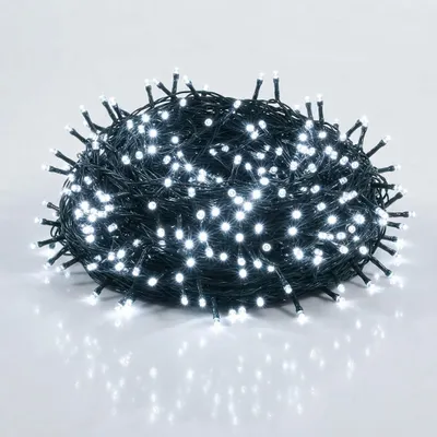 Immagine prodotto di Catena luminosa natalizia (luce fredda), bianca - 320 LED - Illuminazione decorativa per esterni con timer
