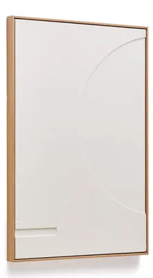 Produktbild von Bild Sefri 60 x 90 x 4,5 cm Segeltuch Leinen Polystyrol Weiß