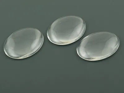 Produktbild von Vintageparts Cabochons Glas klar oval 40 x 30 mm, 2 Stück