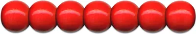 Produktbild von Holzperlen D: 10 mm rot 56 Stück, mit Lochbohrung