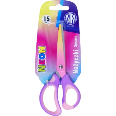 Obrázok produktu pre Ergonomické nožnice 15 cm blister Neon Astra