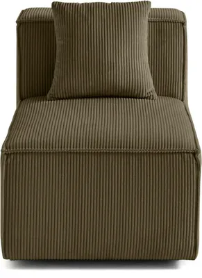 Image de Lisa Design Arty - module d'assise - en velours côtelé , Vert