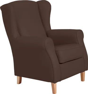 Produktbild von Ohrensessel Karlen Bezug Kunstleder Buche natur / braun 22080