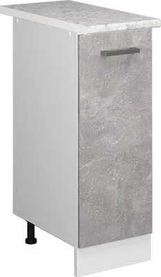 Produktbild von Unterschrank Vicco R-Line Beton 30 cm mit Tür, mit Arbeitsplatte, Model 41836