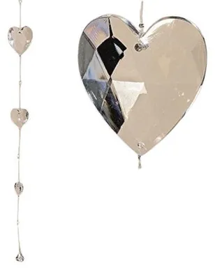 Produktbild von Girlande Herz Acryl L.63 cm transparent