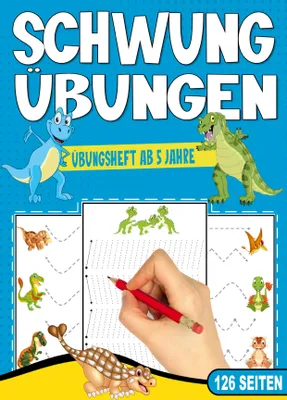 Produktbild von Schwungübungen Übungsheft ab 5 Jahre - Das Dino Lernheft für Jungen