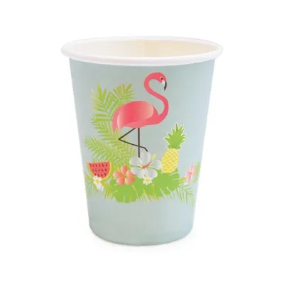 Image de 8 gobelets en carton - Été - 25 cl